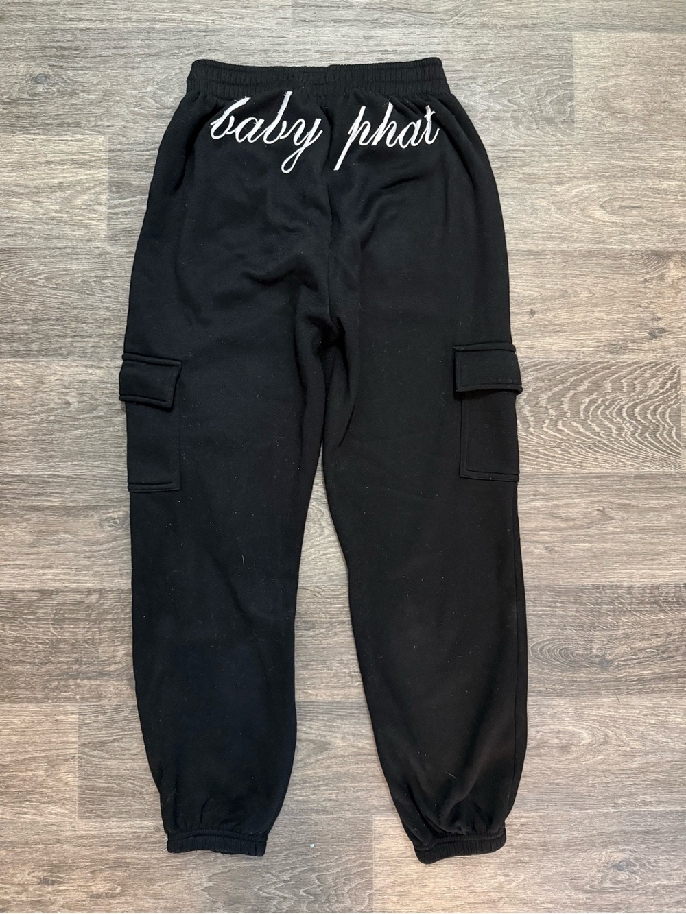 Y2K Baby Phat Black Cargo Sweatpants